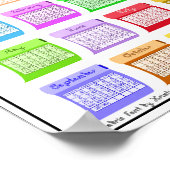 2024 Schriftart mit Fabric-Rahmen für Bolzen Poster (Ecke)