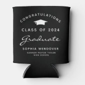 2024 Schwarz-weißer klassischer Abschluss kühler Dosenkühler (Vorderseite)