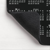 2024 Schwarz-weißes Calendar Company-Logo und Text Mousepad (Ecke)