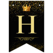 2024 Schwarzes Gold Glückwunsch Neues Jahr Party Wimpelkette (Zweite Fahne)