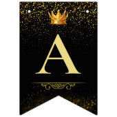 2024 Schwarzes Gold Glückwunsch Neues Jahr Party Wimpelkette (Dritte Fahne)