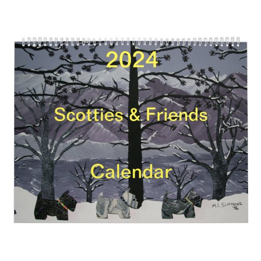 2024 Scotties and Friends Kalender (Titelbild)