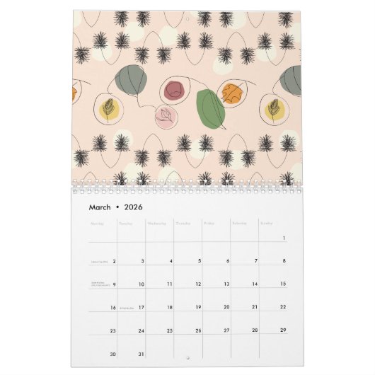 2024 Seasons Calendar Surface Pattern Design (Aus) Kalender (Mär 2026)