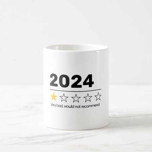 2024 sehr schlecht würde nicht empfehlen, lustig kaffeetasse (Mittel)