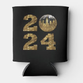 2024 Silvester Party-Ball-NYC Gold- Dosenkühler (Vorderseite)