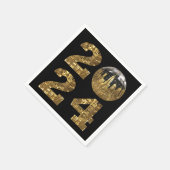 2024 Silvester Party-Ball-NYC Gold- Serviette (Ecke)