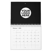 2024 Simple Black Calendar Company Logo und Text Kalender (Feb 2026)