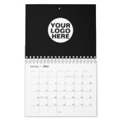 2024 Simple Black Calendar Company Logo und Text Kalender (Jan 2026)