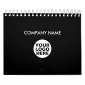 2024 Simple Black Calendar Company Logo und Text Kalender (Titelbild)