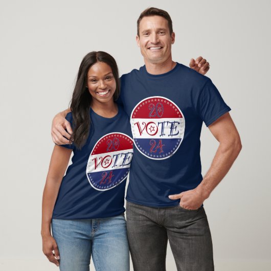 2024 Skript für rote und blaue ABSTIMMUNG T-Shirt (Unisex)