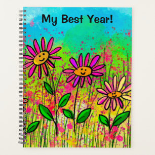 2024 Soft Cover Floral Spiral Planner Planer