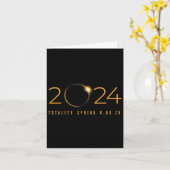 2024 Solar Eclipse American Totality Spring 4,08,2 Karte (Gelbe Blume)