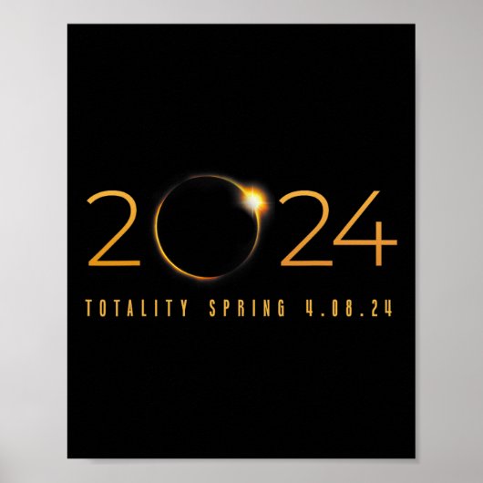 2024 Solar Eclipse American Totality Spring 4,08,2 Poster (Vorne)
