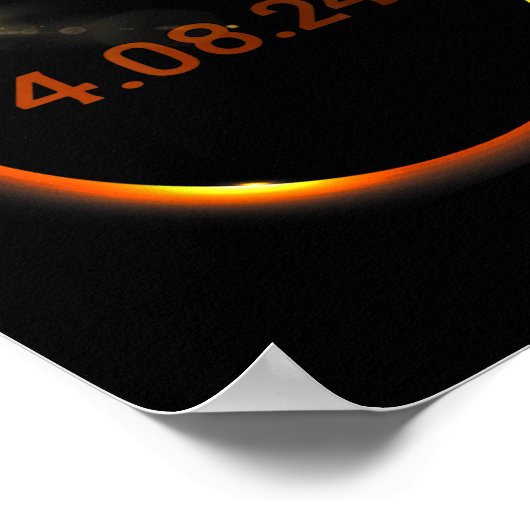 2024 Solar Eclipse American Totality Spring 4,08,2 Poster (Ecke)