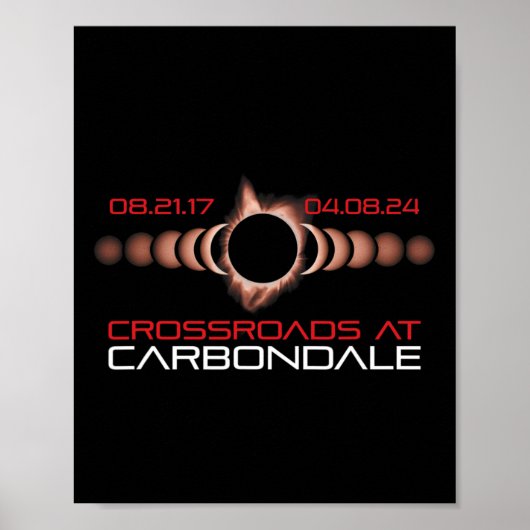2024 Solar Eclipse Carbondale Illinois Poster (Vorne)