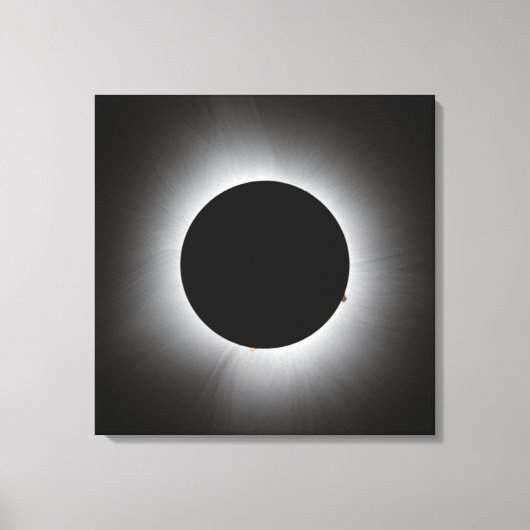 2024 Solar Eclipse - Corona Leinwanddruck (Vorderseite)