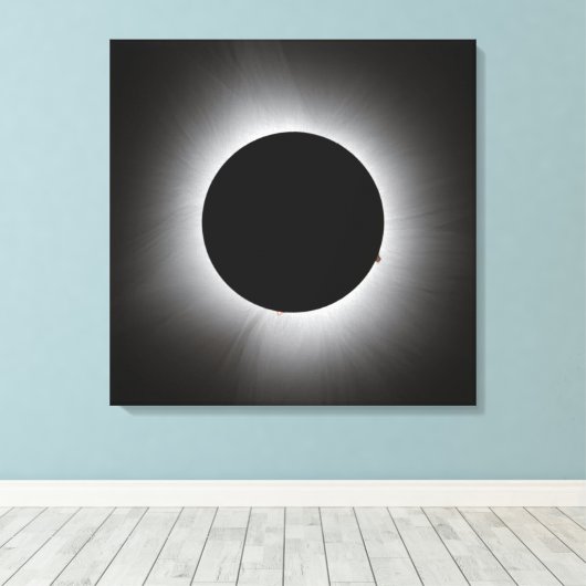 2024 Solar Eclipse - Corona Leinwanddruck (Insitu (Holzboden))
