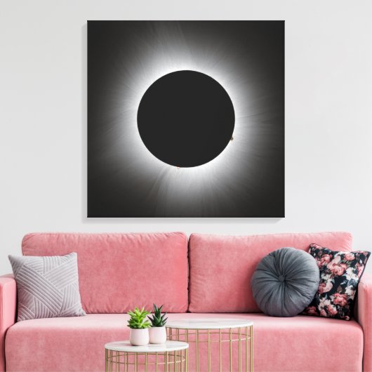 2024 Solar Eclipse - Corona Leinwanddruck (Insitu (Wohnzimmer))