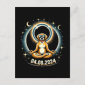 2024 Solar Eclipse Dog Begleitkarte (Vorderseite)
