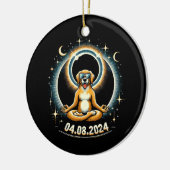 2024 Solar Eclipse Dog Keramik Ornament (Links)