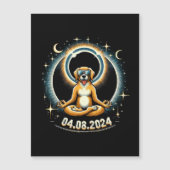 2024 Solar Eclipse Dog Magnetkarte (Vorderseite)