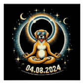 2024 Solar Eclipse Dog Poster (Vorderseite)