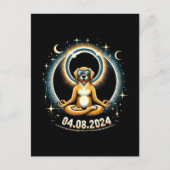 2024 Solar Eclipse Dog Postkarte (Vorderseite)