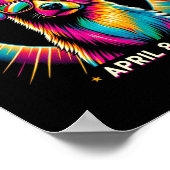 2024 Solar Eclipse Dog Wearing Solar Eclipse Glass Poster (Ecke)