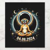 2024 Solar Eclipse Dog Weinetikett (Einzelnes Label)