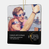 2024 Solar Eclipse Foto Paare Geschenke insgesamt Keramikornament (Links)