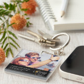 2024 Solar Eclipse Foto Paare - Geschenke Schlüsse Schlüsselanhänger (Vorderseite rechts)