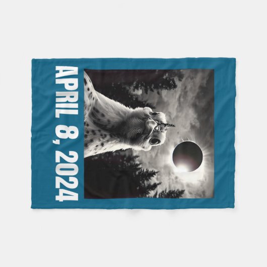 2024 Solar Eclipse Funny Chicken Selfie Fleecedecke (Vorderseite (Horizontal))