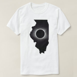 2024 Solar Eclipse Illinois T - Shirt insgesamt