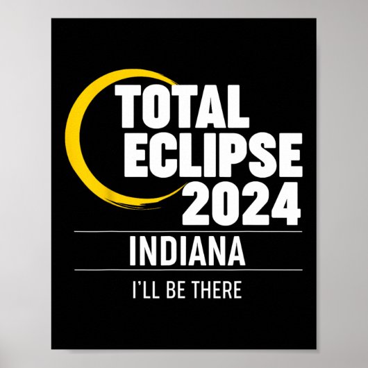 2024 Solar Eclipse Indiana Poster (Vorne)
