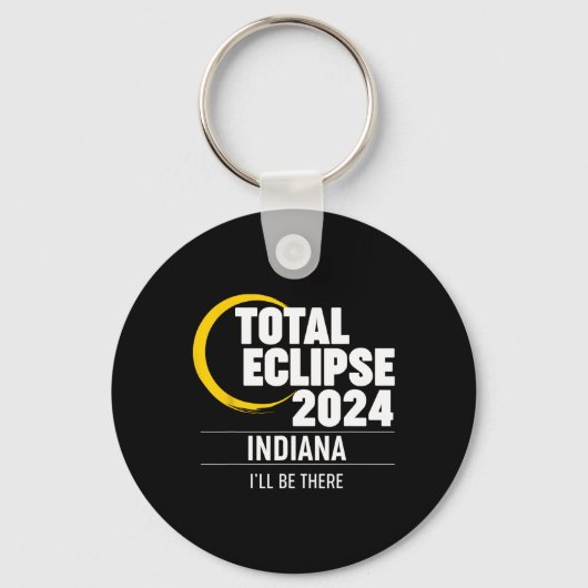 2024 Solar Eclipse Indiana Schlüsselanhänger (Vorderseite)