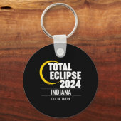 2024 Solar Eclipse Indiana Schlüsselanhänger (Vorderseite)
