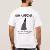 2024 Solar Eclipse New Hampshire T - Shirt insgesa (Rückseite)