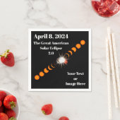 2024 Solar Eclipse Paper Napkin Serviette (Beispiel)