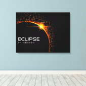 2024 Solar Eclipse Souvenir Keepake Leinwanddruck (Insitu (Holzboden))