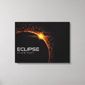 2024 Solar Eclipse Souvenir Keepake Leinwanddruck (Vorderseite)