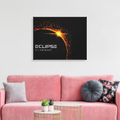 2024 Solar Eclipse Souvenir Keepake Leinwanddruck (Insitu (Wohnzimmer))