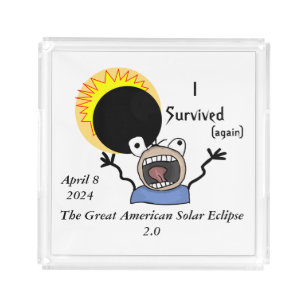 2024 Solar Eclipse Survival Edition Acryl Tablett