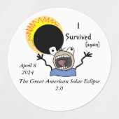 2024 Solar Eclipse Survival Edition Etiketten (Design 2)