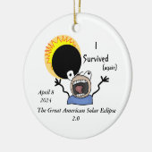 2024 Solar Eclipse Survival Edition Keramik Ornament (Links)