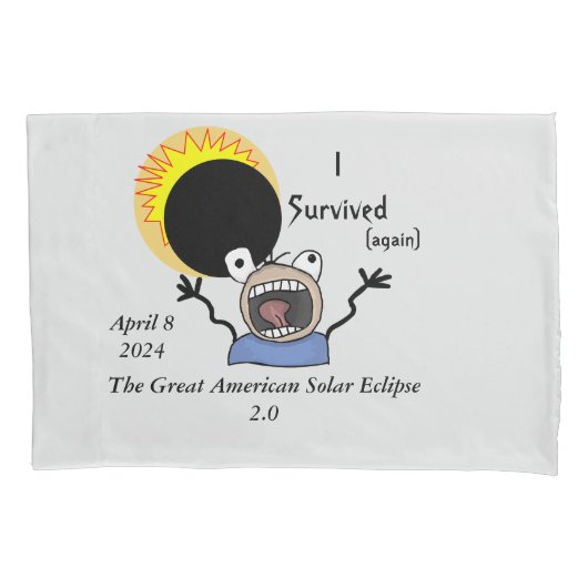 2024 Solar Eclipse Survival Edition Kissenbezug (Vorderseite)
