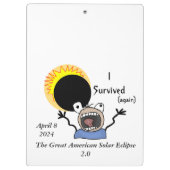 2024 Solar Eclipse Survival Edition Klemmbrett (Rückseite)