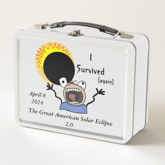 2024 Solar Eclipse Survival Edition Metall Brotdose (Vorderseite)