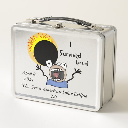 2024 Solar Eclipse Survival Edition Metall Brotdose (Vorderseite)