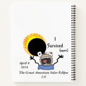 2024 Solar Eclipse Survival Edition Notizblock (Rückseite)