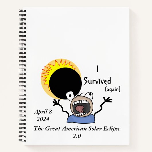 2024 Solar Eclipse Survival Edition Notizblock (Vorderseite)